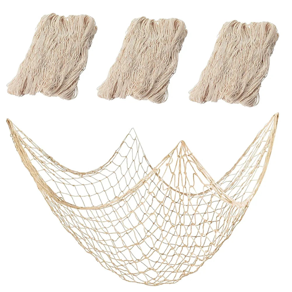 décoration murale filet pêche bois clips photos encadrées étoiles mer coquillages beige clair rustique