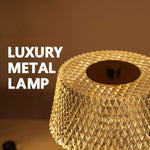 lampe table or moderne transparent motifs géométriques rechargeable flux lumineux 2492000 led chambre décoration