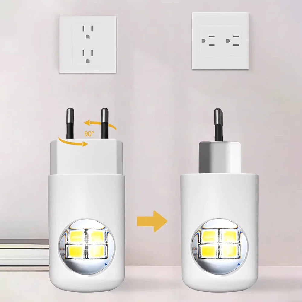 veilleuse nuit led rectangle blanc moderne prise murale ecoenergetique flux lumineux capteur automatie crescudu