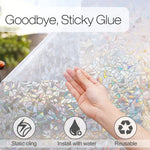 film décoratif statique multicolore mosaïque moderne opaque fenêtres isolation uv