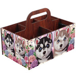boîtes rangement multicolores imprimées florales animaux oiseaux moderne poignées bois
