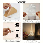 lampe led 3d tour eiffel blanc moderne sans fil usb charge