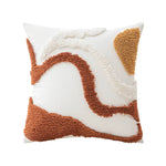 coussins décoratifs géométriques boho chic blanc marron noir roseclair polyester non toxique respectueuxenvironnement 45x45cm