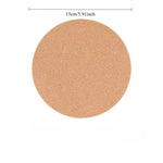 tapis table bois liège durable antidérapant silencieux protection surface ronde minimaliste naturelle rustique
