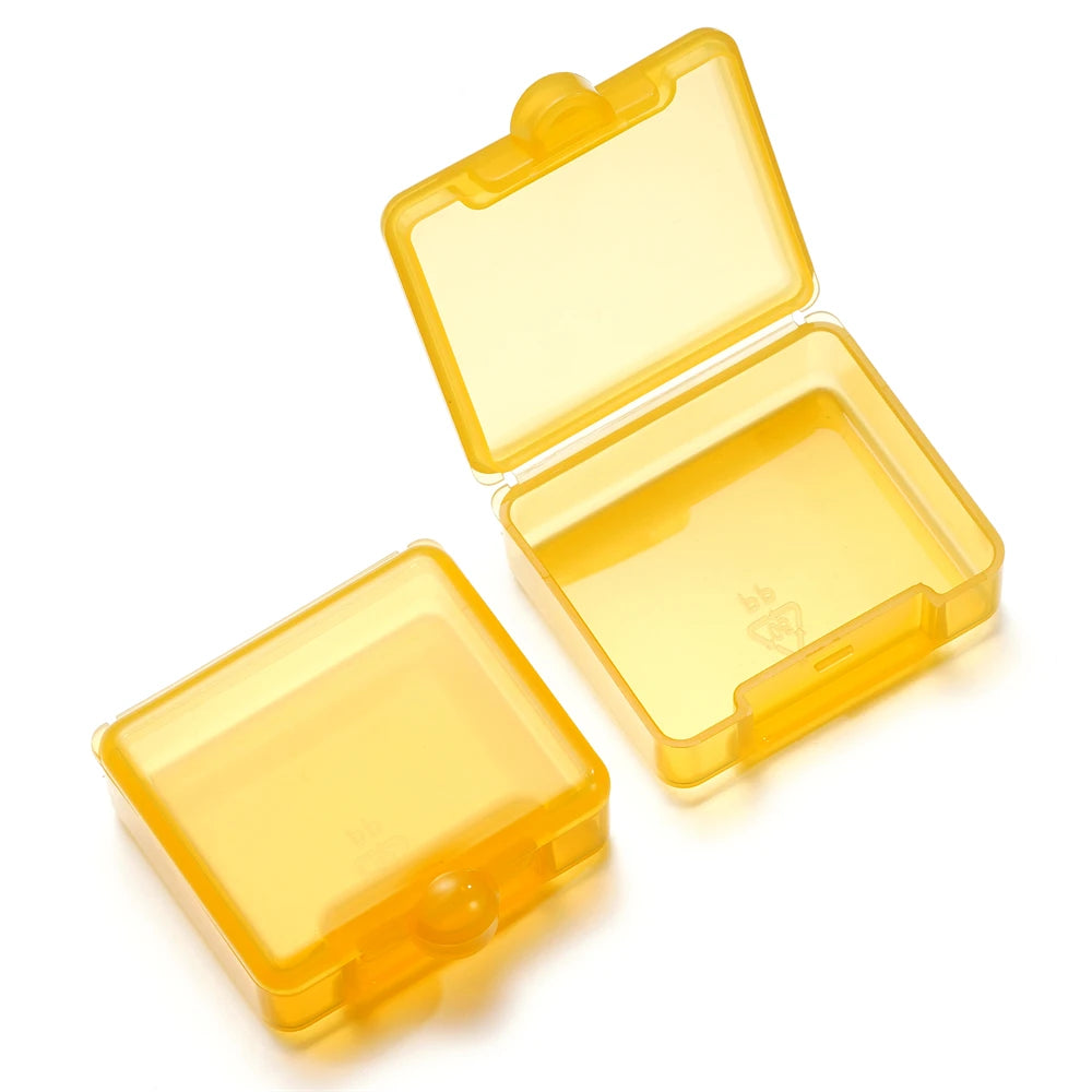 boîtes rangement hexagonnelles modernes transparentes clips colorées bleu noir vert orange violet rouge 42x46mm