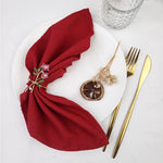 serviettes poly cotton unies 30x45cm classiques clips métalliques couleur rouge noir vert orange