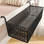 panier rangement noir fer maille fine moderne sans perçage 36x15cm capacité grande utilisation multiple