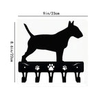 porte clefs mural noir silhouette chien pattes moderne decoration maison objet decoratif
