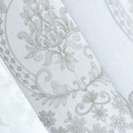 rideaux blancs brodés transparents classique maison polyester inclusion grommets top rings