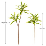 plantes artificielles arbres vertes feuilles modernes decoration exterieur pot blanc sol brunes