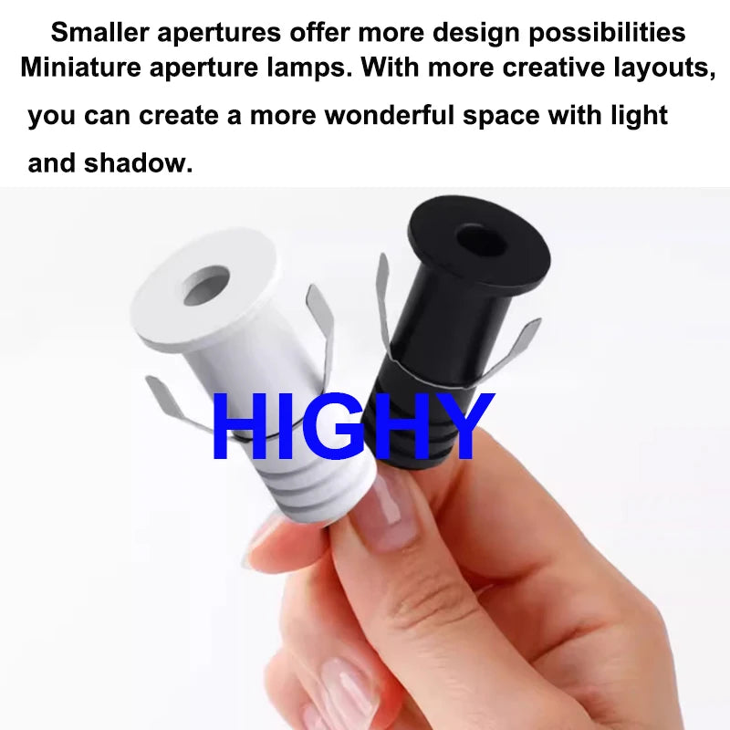 projecteurs led miniatures blanc noir doré modernes clips câbles rond lisses 1w 3w 2492000lm