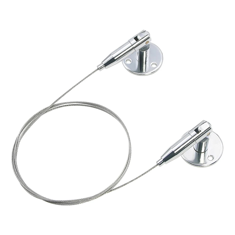 corde suspension réglable fil d'acier 2mm rotation 180° facile moderne argenté lisse
