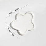 support bijoux argenté moderne plateau lisse brillant rangement clés ornement