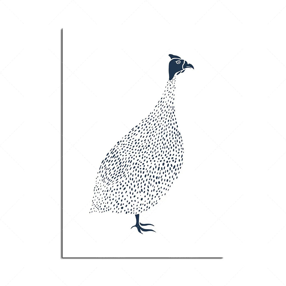 Un élégant oiseau noir et blanc avec des motifs pointillés.