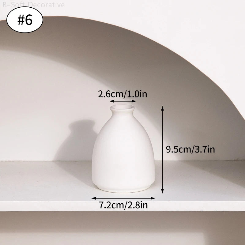 vases céramique blancs minimalistes simples décoratifs hydroponiques fleurs séchées nhà cửa