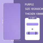 tapis yoga extra épais antidérapant noir rayures horizontales moderne cardio yoga étirements maison