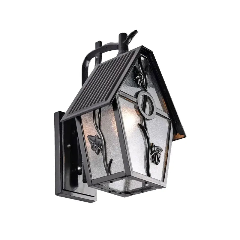 lampe murale vintage aluminium bronze feuilles stylisées cuisine chambre étanche rustique