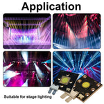 projecteur scène led mobile 100w 200w 300w noir or grille points clips métalliques fil