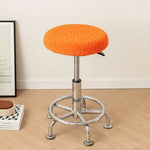 housse tabouret bar velours rayures modernes bleu orange vert gris blanc
