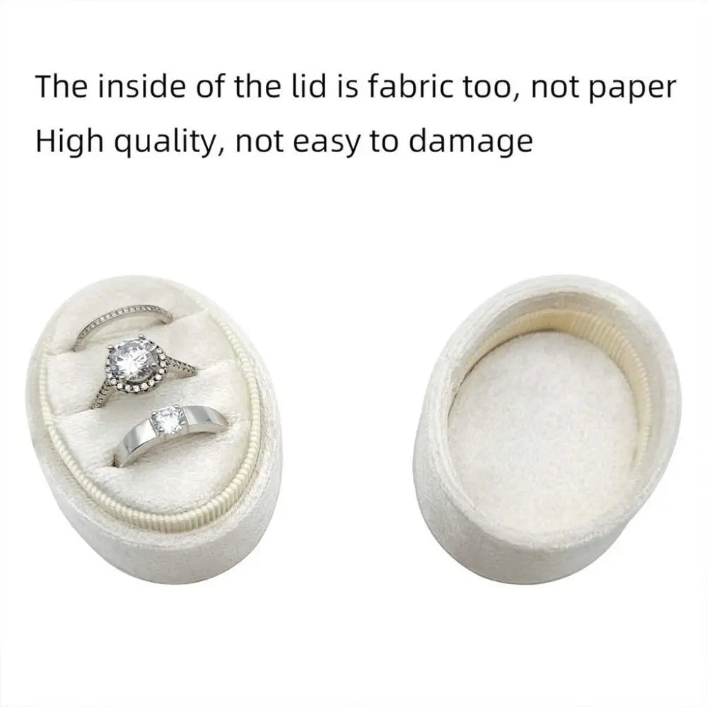boîte bijoux velours classique blanc vert foncé deux trois compartiments élégante rangement anneaux