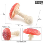 miniatures champignons réalistes photographie accessoires gris rouge blanc marron opaques pastoralesextérieur