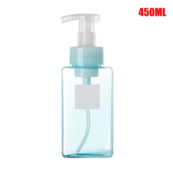 flacon savon liquide 450ml vert foncé contemporain pompe rechargeable bouteille salle bain mousse blanche