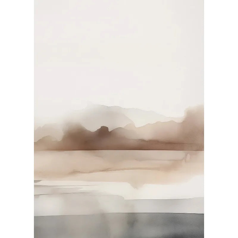toile d'art abstraite aquarelle paysage minimaliste moderne sans cadre vertical chambre maison