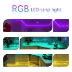 ruban led multicolore 5050 rgb wifi application tuya adhésif moderne 3m 5m 10m