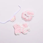 lit miniature poupée pyjamas oreillers couverture chaussons figurines animaux gingham floral