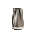 vase argenté doré moderne rayures verticales décoration table floral simple