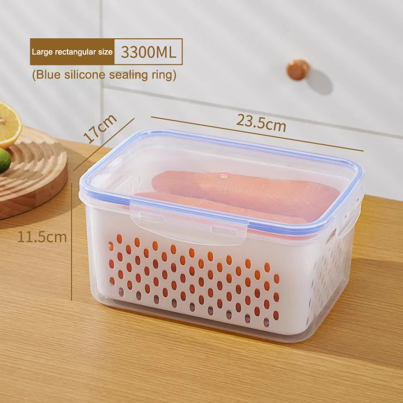 boîtes rangement blanc perforations moderne poignées couvercle transparent pratique cuisine