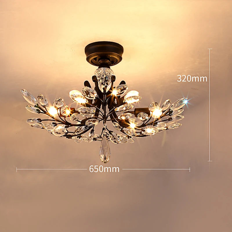 Plafonnier installé dans une chambre cosy