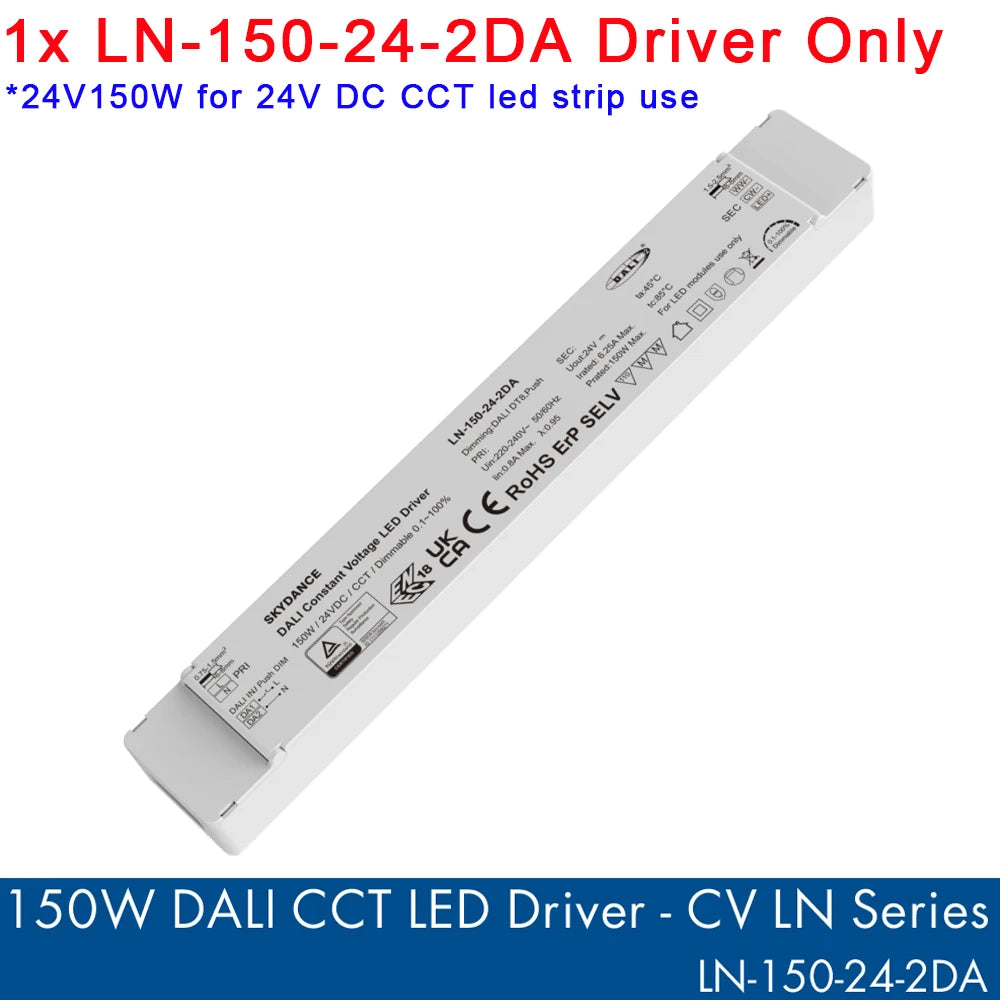 pilote led 150w 12v 24v dali cct constant voltage veromount blanc moderne