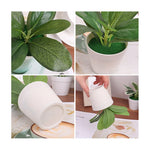 plantes artificielles vertes pot feuilles simples moderne décoration intérieure table ordinateur