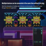rideau lumineux led multicolore pixel art motifs modernes éclairage ambiance télécommande application mobile