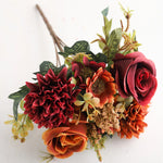 bouquet fleurs artificielles roses classiques intérieur mariage anniversaire décoration vase blanc