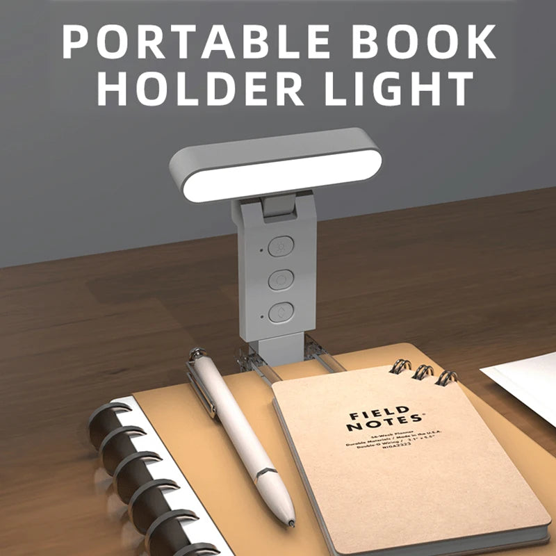 lampe lecture rechargeable led ajustable niveaux luminosité clip portable livre étudiant eye comfort