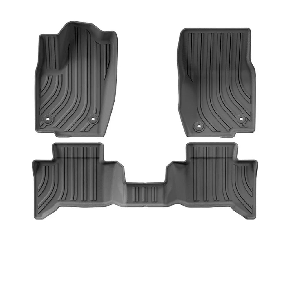 tapis sol voiture noir rayures horizontales moderne avant arrière