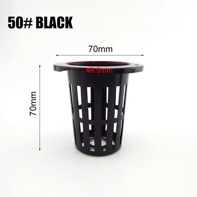 pot plante hydroponique maille plastique blanc noir culture sans sol pépinière