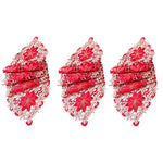 chemin table brodé noël fleurs poinsettia rouge blanc festif voile table runner decoration festive