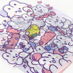 sticker kawaii mignon ours lapin coeur floral scrapbooking diy carte journal intime