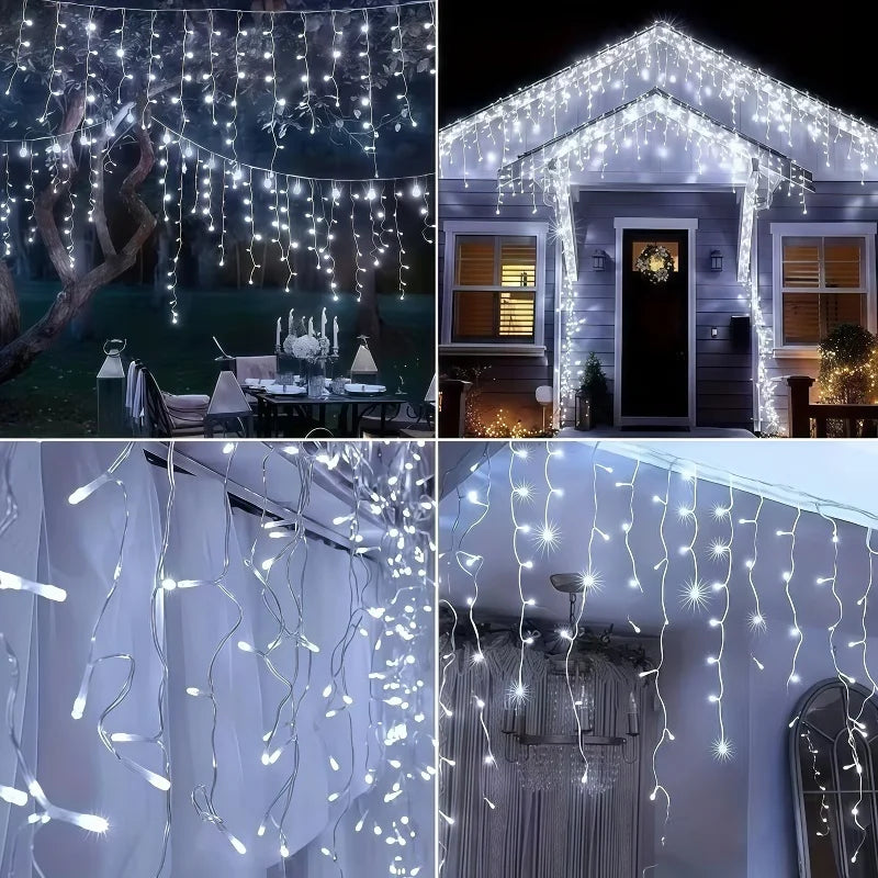 guirlande lumineuse solaire 96 led 162 led multicolore moderne décoration noël halloween