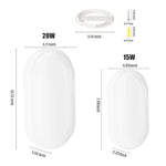 lampe led moderne 15w 20w étanche extérieur jardin blanc rond vis montée surface ip65