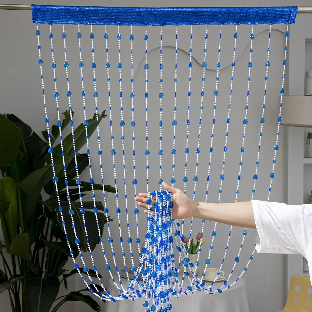 rideau violet blanc boho chic opacité texturé crochets métalliques 100cmx200cm