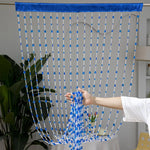 rideau violet blanc boho chic opacité texturé crochets métalliques 100cmx200cm