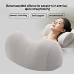 coussin cervical forme mousse mémoire forme housse amovible couleur noir rose gris doux massage