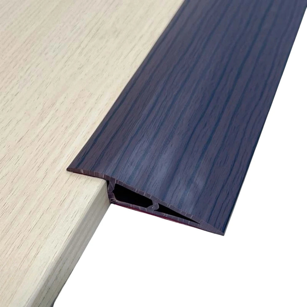 profil seuil adhésif pvc imitation bois marron foncé beige clair brun clair contemporain 1m