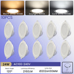 lampe encastrable led blanc moderne clips ac 110 240v 10w 24w