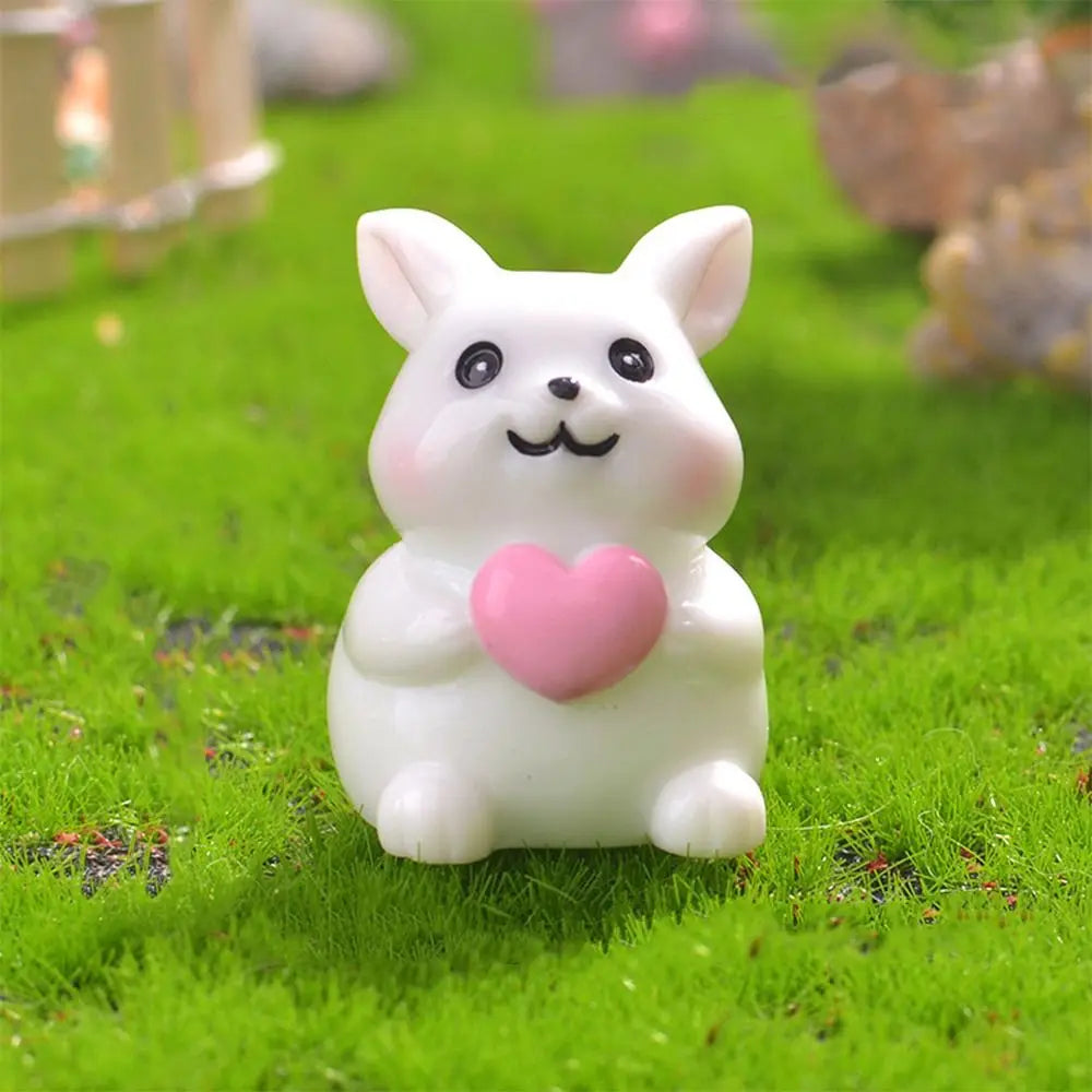 figurines animaux zodiaque résine finition mat cartoon mignon couleurs vives yeux noirs sourire rose