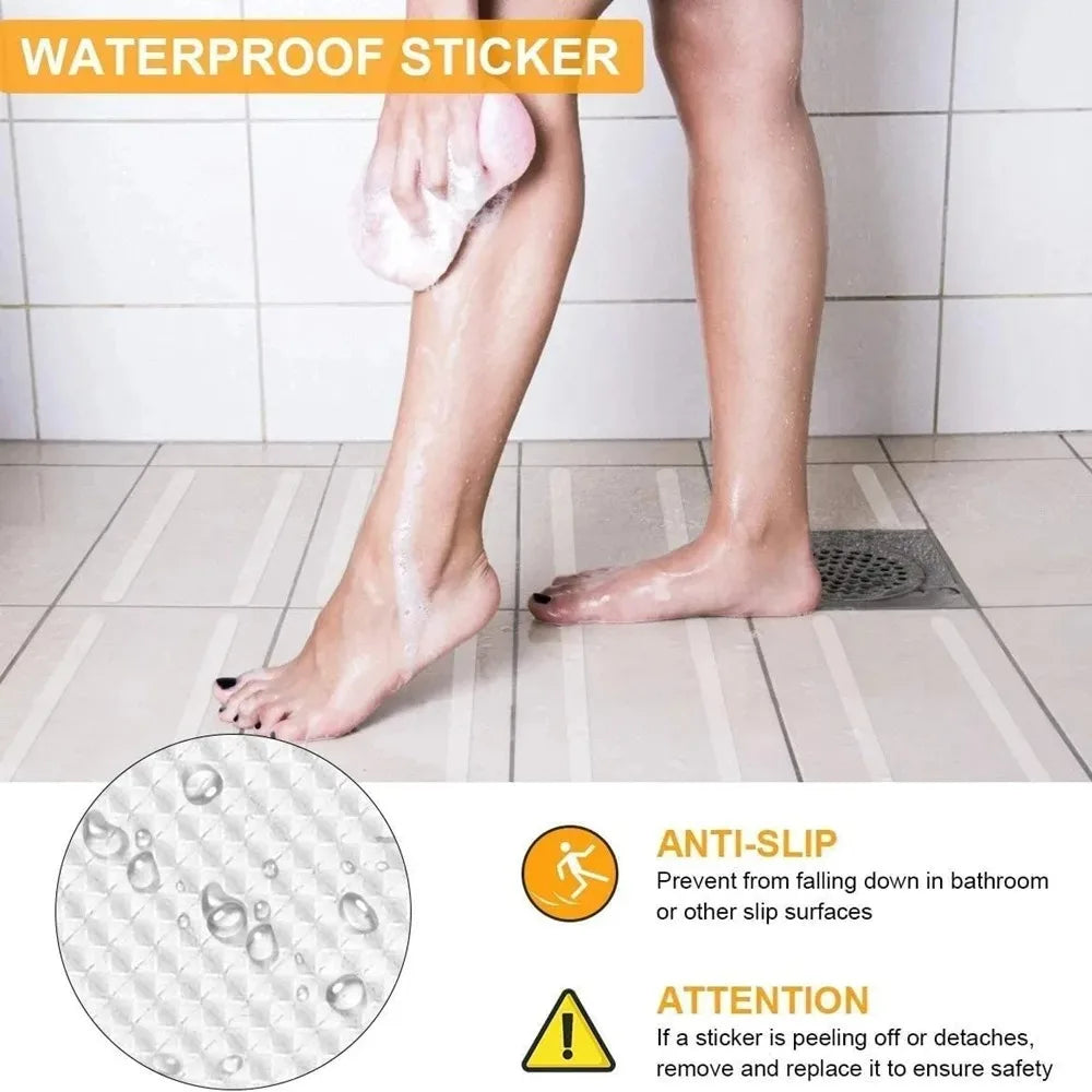 rubans anti dérapants autocollants transparents modernes adhésifs douche baignoire escaliers sols sécurité